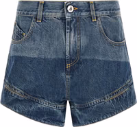 Blue Cotton Bermuda Shorts 1