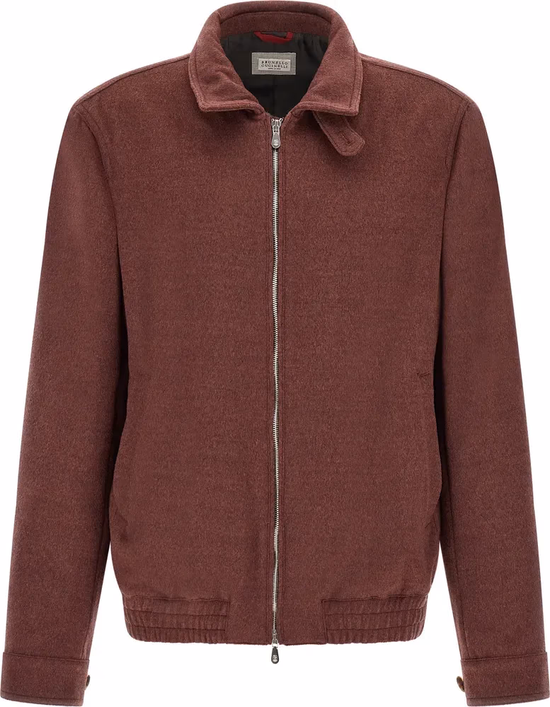 Bordeaux Virgin Wool Bomber