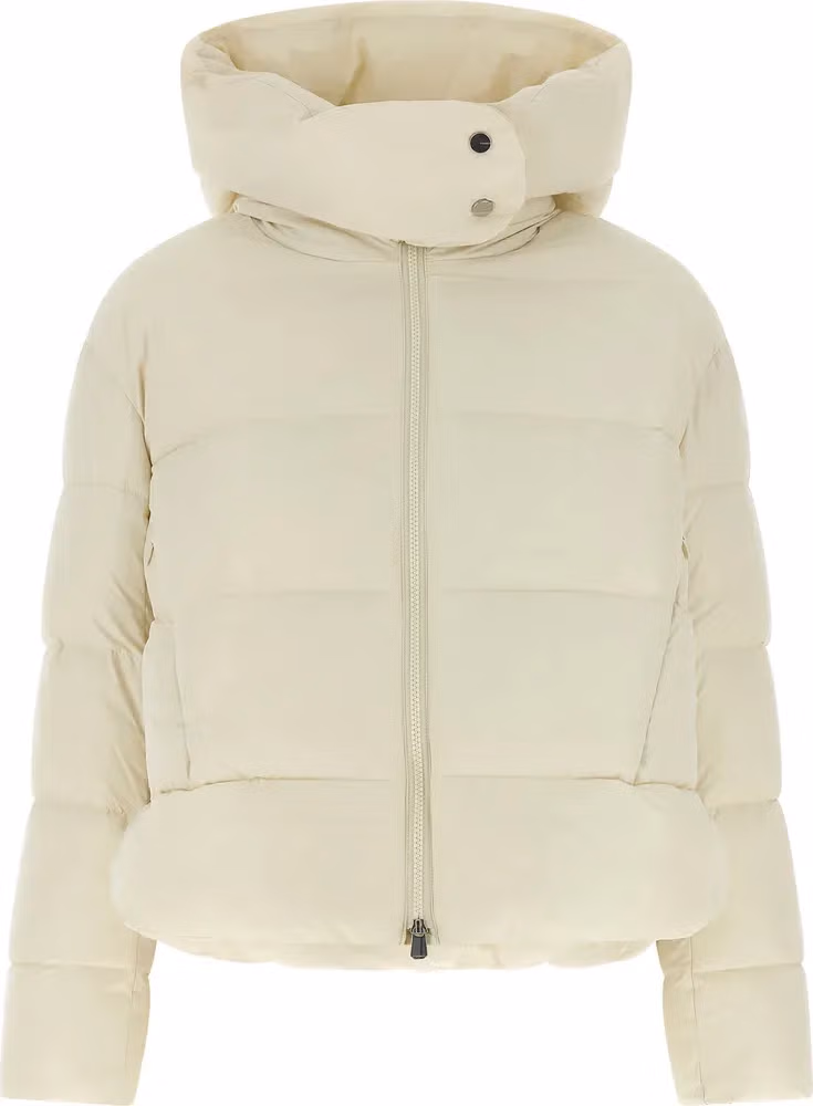 Beige Polyamide Full-Length Jacket