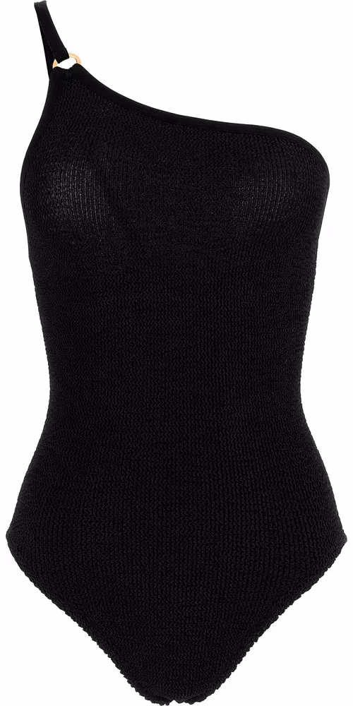 Black Polyamide One-Piece Swimsuit