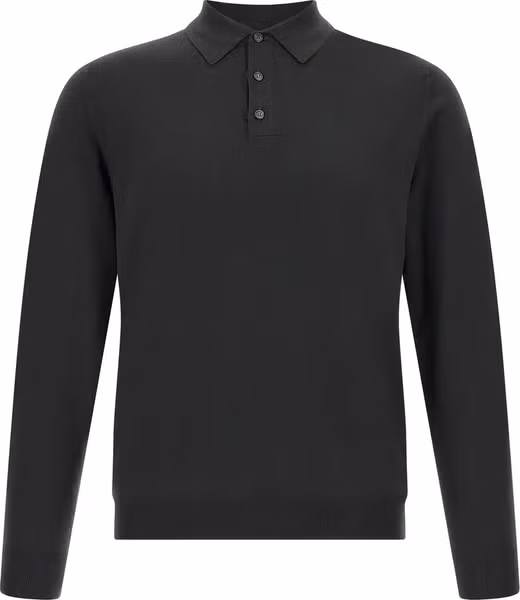 Bicolor Virgin Wool Polo Shirt