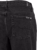 Black Cotton Flared Jeans 4
