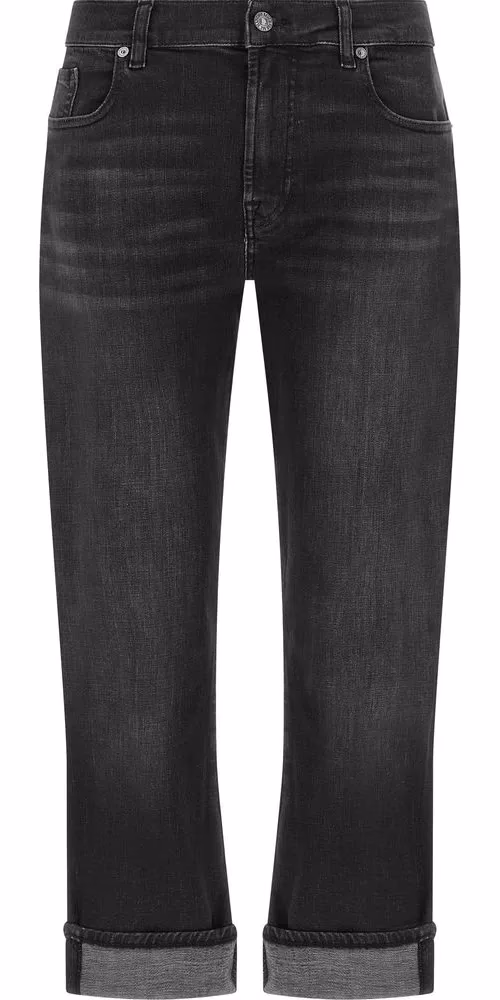 Black Cotton Relaxed Fit Jeans