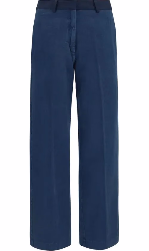 Blue Cotton Chino Pants