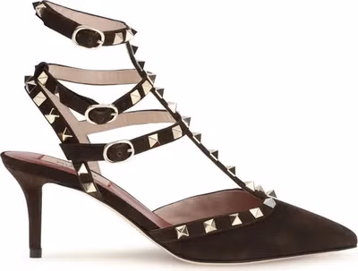 Brown Suede Leather High Heel Pumps