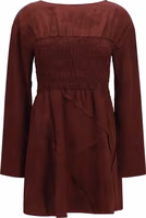 Bordeaux Acetate Casual Dress 1
