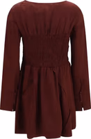 Bordeaux Acetate Casual Dress 2