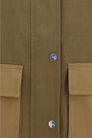 Bicolor Cotton Full-Length Jacket 3