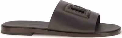 Brown Calf Leather Bos Taurus Flat Sandals