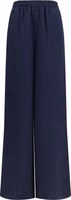 Blue Silk Casual Pants 1