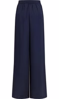 Blue Silk Casual Pants 2