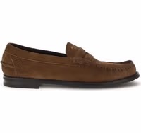 Brown Suede Leather Slip-On Loafers 1