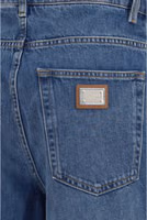 Blue Cotton Straight-Leg Jeans 3