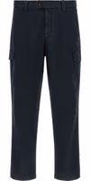 Blue Cotton Cargo Pants 1