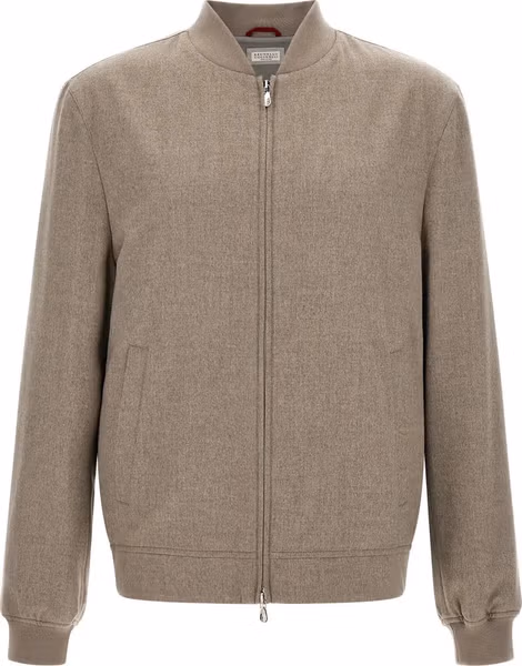 Gray Cashmere Bomber