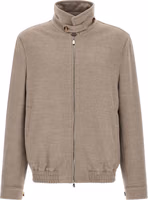 Beige Virgin Wool Bomber 1