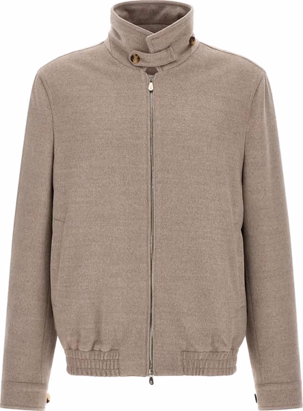 Beige Virgin Wool Bomber