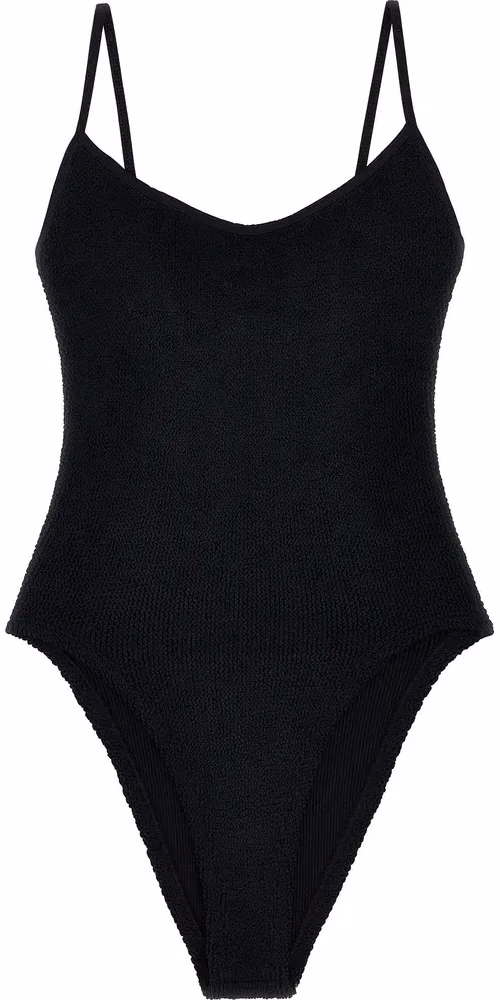 Black Polyamide One-Piece Swimsuit