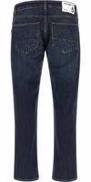 Blue Cotton Cropped Jeans 2