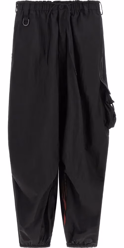 Black Polyamide Cargo Pants