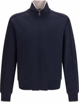 Blue Polyamide Full-Length Jacket 1