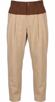 Beige Cotton Mens Pants 1
