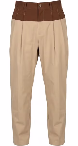 Beige Cotton Mens Pants