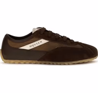 Brown Suede Leather Athletic Sneakers 1