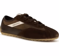 Brown Suede Leather Athletic Sneakers 2
