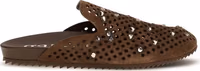 Brown Calf Leather Bos Taurus Mules 1