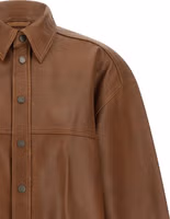 Brown Lambskin Blouse 3