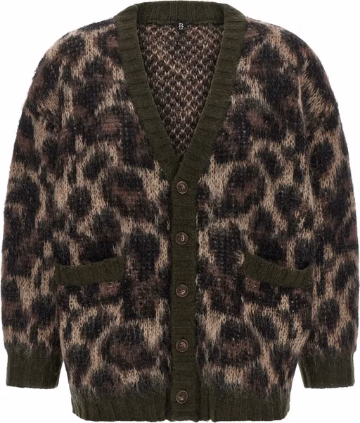 Brown Nylon Cardigan