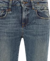 Blue Cotton Flared Jeans 3