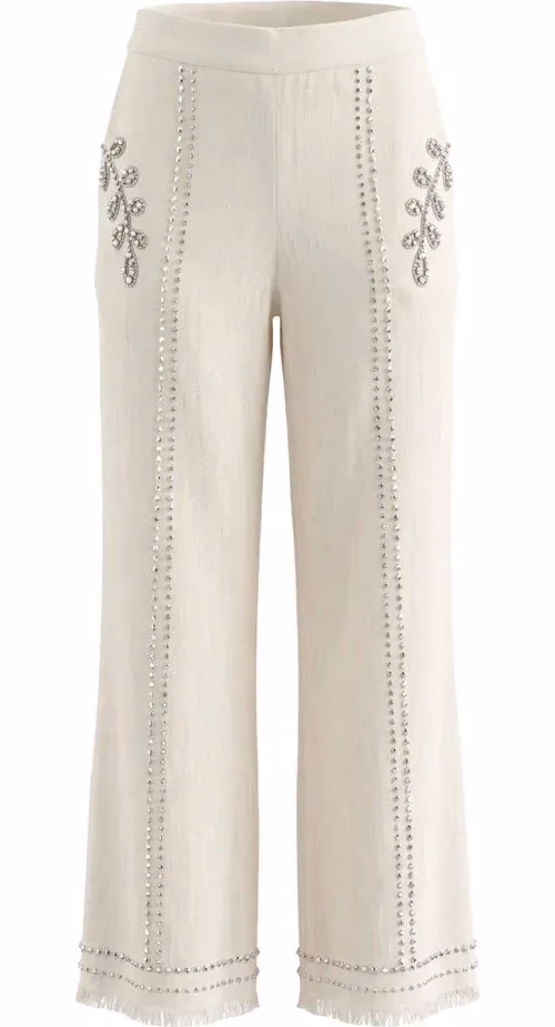 White Cotton Women's Pants