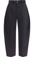 Black Polyester Casual Pants 1