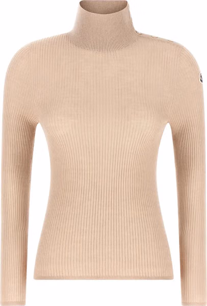 Beige Virgin Wool Cardigan