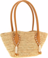 Beige Raffia Tote Bag 2