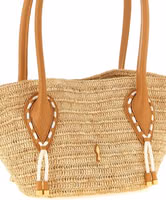 Beige Raffia Tote Bag 3