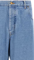 Blue Cotton Straight-Leg Jeans 3