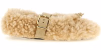 Beige Lambskin Ballet Flats 1