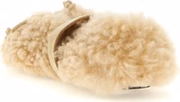 Beige Lambskin Ballet Flats 3