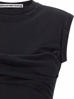 Black Cotton Short Dress 3