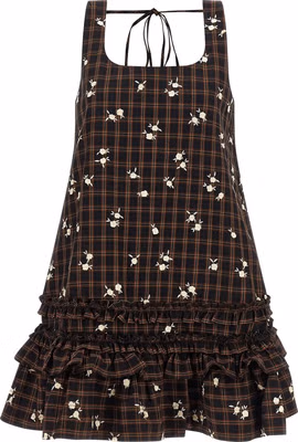 Brown Organic Cotton Short Dress