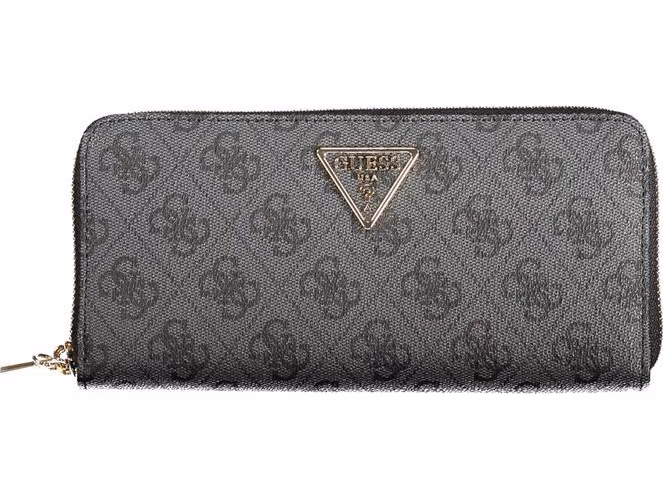 Black Polyurethane Women's Wallet