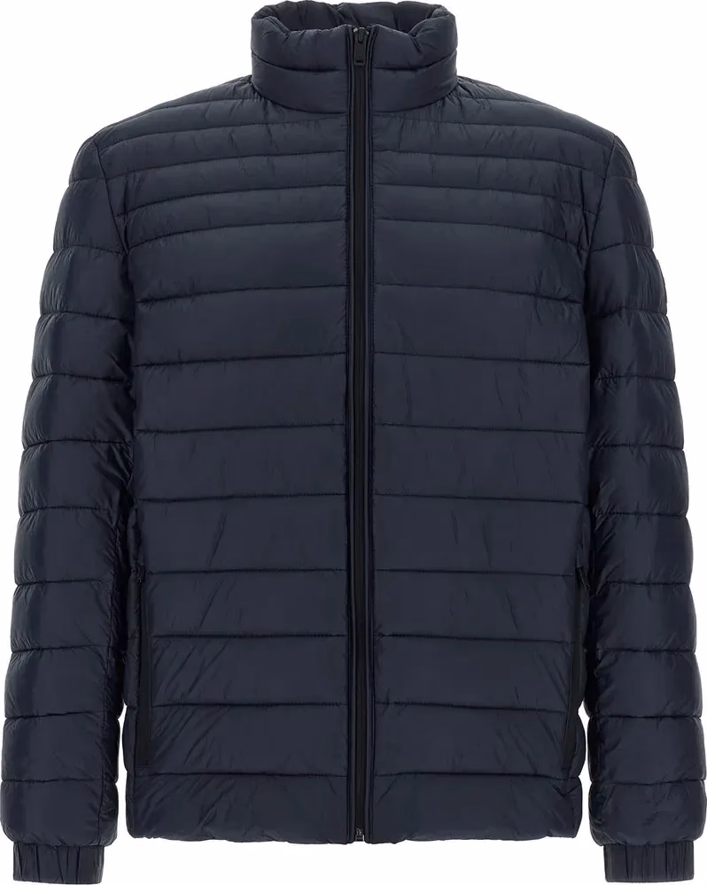 Blue Polyamide Full-Length Jacket