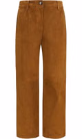 Brown Lambskin Pants 1