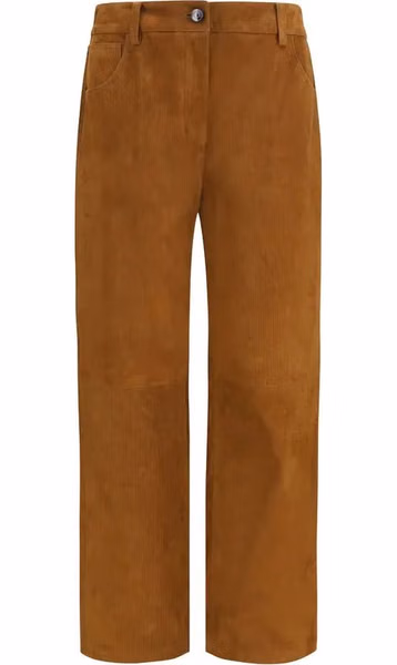 Brown Lambskin Pants