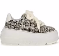Multicolor Fabric Platform Sneakers 1