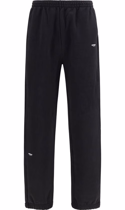 Black Cotton Athletic Pants
