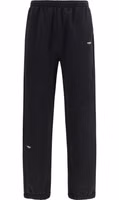 Black Cotton Athletic Pants 1
